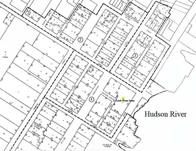Anthony Rutgers Livingston's House on Athens, New York Property Map 2005