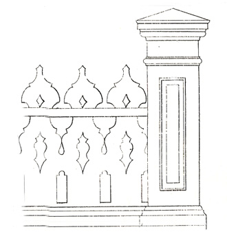 Example of Early Nineteenth Century Fence and Post