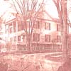 View of Greek Revival Portico in Anthony Livingston Federal Style House 1875